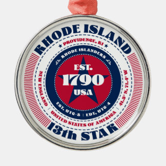 Rhode Island 13. Weihnachtsbaum-Staats-Schmuckstüc Ornament Aus Metall