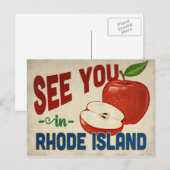 Rhode Island Apple - Vintage Travel Postkarte (Vorne/Hinten)