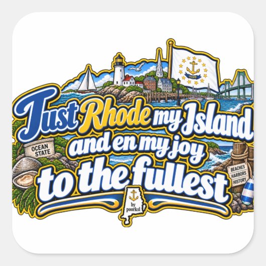 Rhode Island Aufkleber (Vorderseite)
