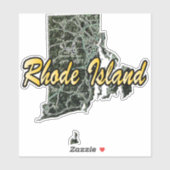 Rhode Island Aufkleber (Blatt)