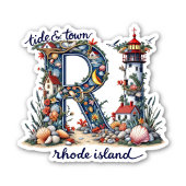 Rhode Island Aufkleber | Tide & Town Coastal Desig