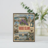 Rhode Island Authentische Vintage-Postkarte Postkarte (Stehend Vorderseite)