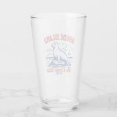 Rhode Island Beach Vibes Gift Idea Glas (Rückseite)