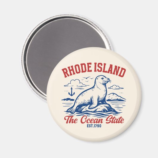 Rhode Island Beach Vibes Gift Idea Magnet (Vorderseite/Rückseite)