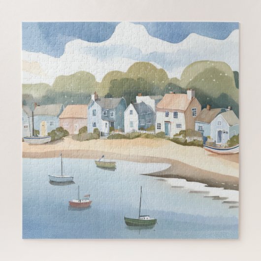 Rhode Island Beach Watercolor Puzzle (Vertikal)