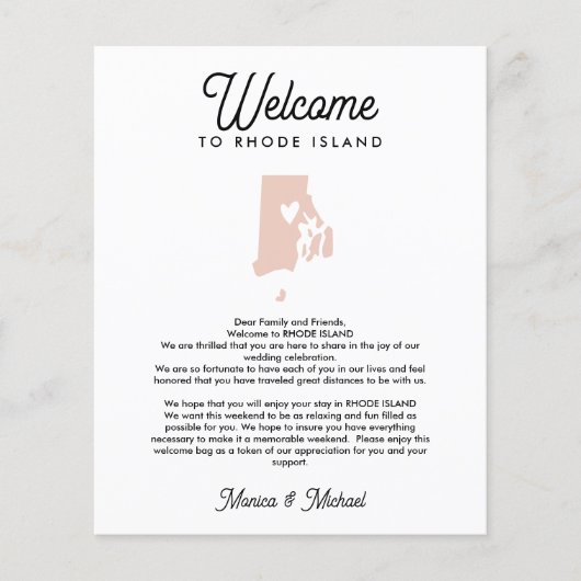 RHODE ISLAND Begrüßungsschreiben und alle FARBEN (Vorderseite)