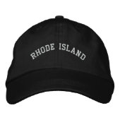 Rhode Island bestickte, anpassbare Cap Black Bestickte Baseballkappe (Vorderseite)