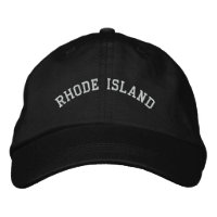 Rhode Island bestickte, anpassbare Cap Black