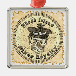 Rhode Island Biker Ornament Aus Metall