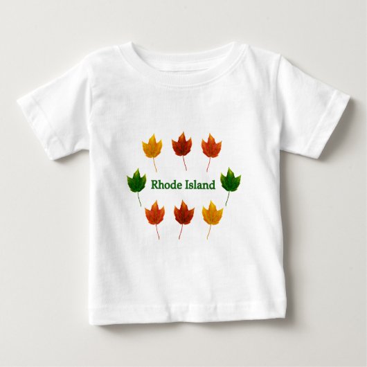 Rhode Island (Blätter des roten Ahorns) Baby T-shirt (Vorderseite)