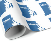 RHODE ISLAND BLAUER STAAT GESCHENKPAPIER (Rolleneckpunkt)
