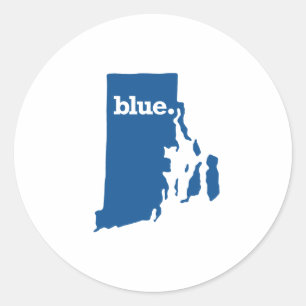 RHODE ISLAND BLauer STAAT Runder Aufkleber