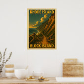 Rhode Island Block Island V01 Poster (Küche)
