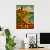 Rhode Island Block Island V02 Poster (Heimbüro)