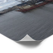 Rhode Island Boot Wasserszene Poster (Ecke)