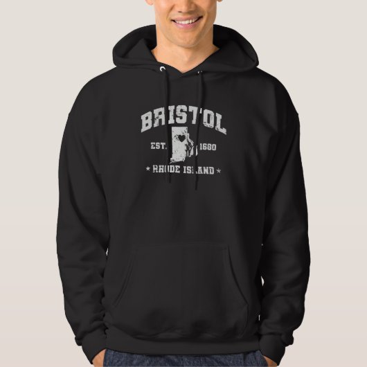 Rhode Island Bristol Est 1680 USA America Hoodie (Vorderseite)