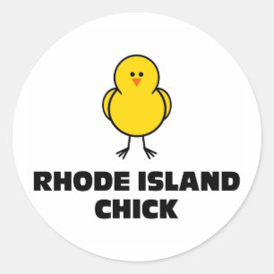 Rhode Island Chick Runder Aufkleber