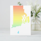 Rhode Island Chill Fade Einladung (Stehend Vorderseite)