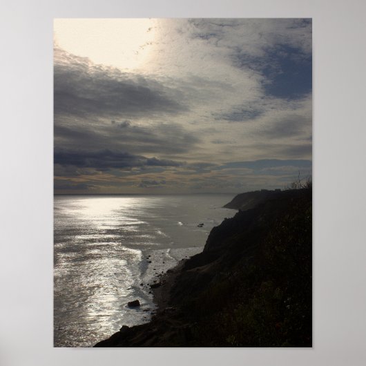 Rhode Island Cliffside Ocean Waterscape Poster (Vorne)
