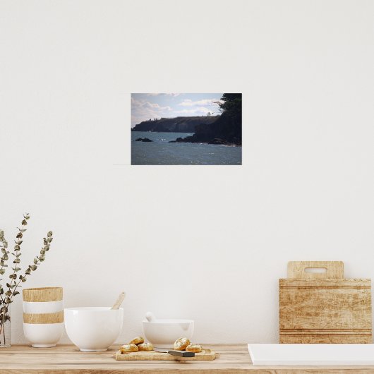 Rhode Island Cliffside Ocean Waterscape Poster (Küche)