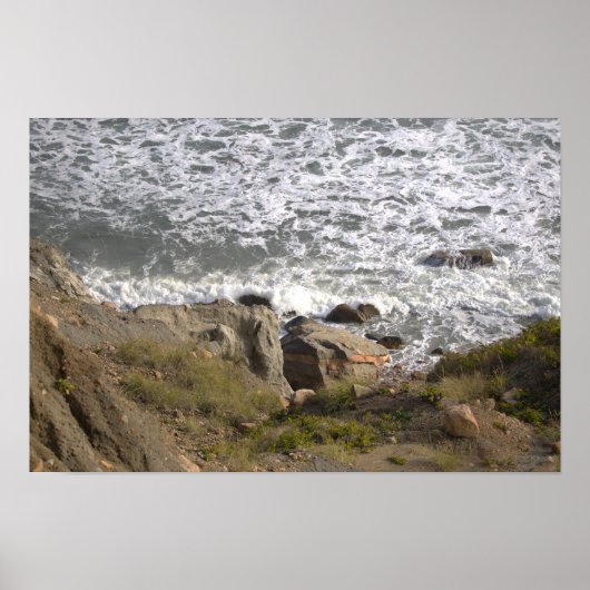 Rhode Island Cliffside Waterscape Poster (Vorne)