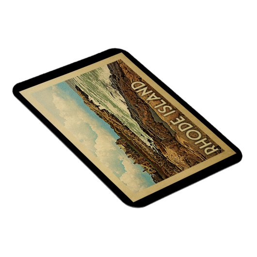 Rhode Island Coast Vintage Magnet (Rechte Seite)