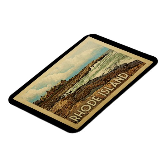 Rhode Island Coast Vintage Magnet (Linke Seite)