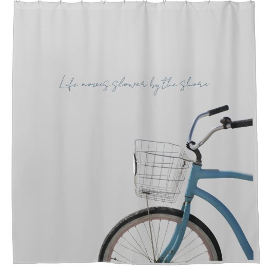 Rhode Island Coastal Cruiser Bike Shower Curtain Duschvorhang (Vorderseite)