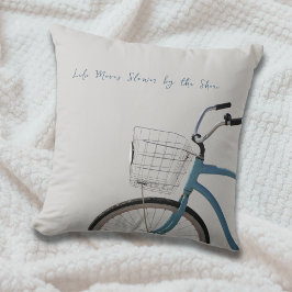 Rhode Island Coastal Cruiser Bike Throw Pillow Kissen