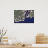 Rhode Island Coastline Satellitenposter Poster (Küche)