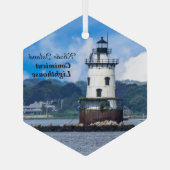 Rhode Island Conimicut Lighthouse Ornament Aus Glas (Rückseite)