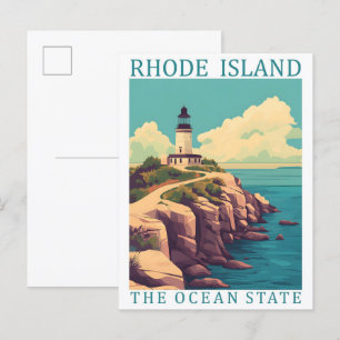 Rhode Island der Ozean-Staat USA Reiseort Postkarte