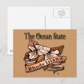 Rhode Island Der Staat Violet Postkarte (Vorne/Hinten)