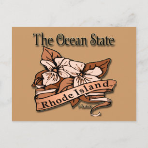 Rhode Island Der Staat Violet Postkarte