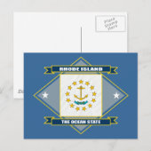 Rhode Island Diamond Postkarte (Vorne/Hinten)