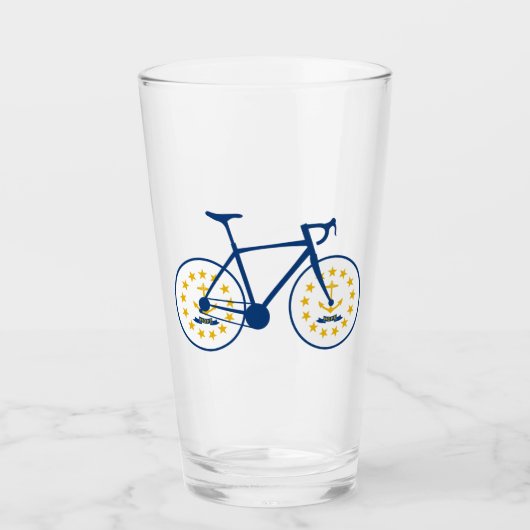Rhode Island Flag Cycling Glas (Vorderseite)