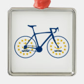 Rhode Island Flag Cycling Ornament Aus Metall (Vorne)