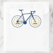 Rhode Island Flag Cycling Rechteckiger Aufkleber (Tasche)