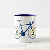 Rhode Island Flag Cycling Zweifarbige Tasse (Mittel)