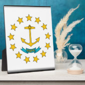 Rhode Island Flag Fotoplatte (Seite)