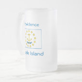Rhode Island Flag Karte Stadt Tasse (Vorderseite Links)
