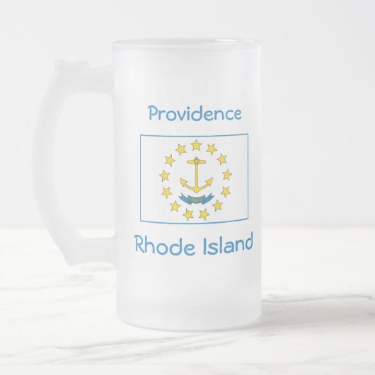 Rhode Island Flag Karte Stadt Tasse (Links)