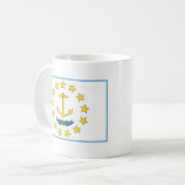 Rhode Island Flag + Karte Tasse (Vorderseite Links)