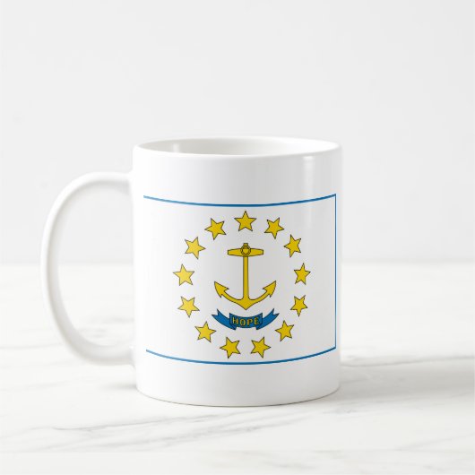 Rhode Island Flag + Karte Tasse (Links)