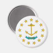 Rhode Island Flag Magnet (Vorderseite/Rückseite)