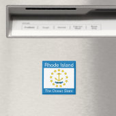 Rhode Island Flag Magnet (In Situ (Geschirrspüler))