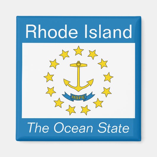 Rhode Island Flag Magnet (Vorne)