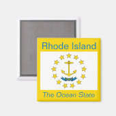 Rhode Island Flag Magnet (Vorderseite/Rückseite)
