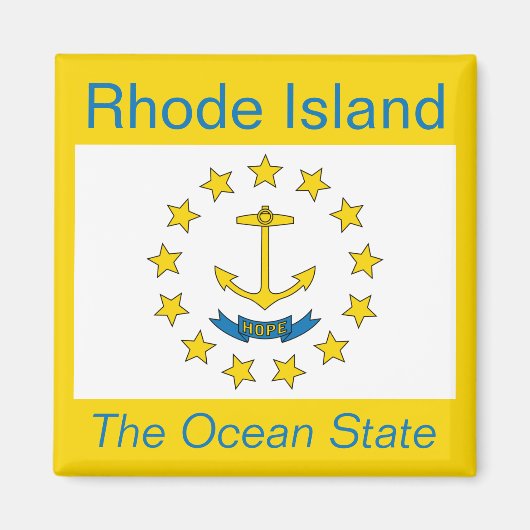 Rhode Island Flag Magnet (Vorne)