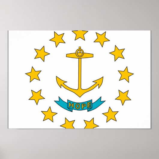 Rhode Island Flag Poster (Vorne)